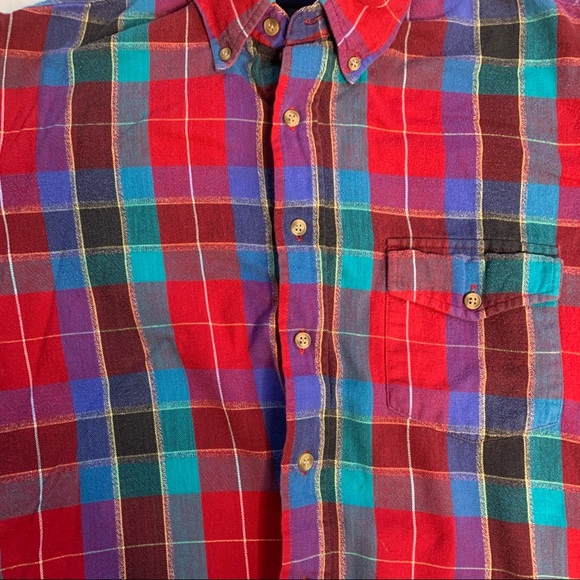 Vintage Woolrich Plaid Button Up Shirt - Picture 2 of 5